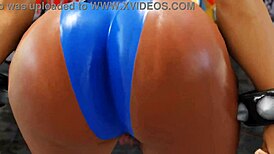 chun-li gets her big ass spanked and fucked in street compilation