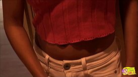 Busty Blonde MILF Licks Skinny Brunette Babe's Pussy During Masturbation Session