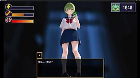 Green-Haired Girl Dominates With Facesitting