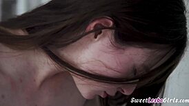 Stunning Busty Brunette Gets Hairy Pussy Licked by Older Blonde Big Tit Friend