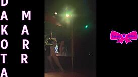 Dakota Marr Teases with Hairy Pussy Pole Dance in Nebraska