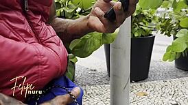 that maid is sucking my huge cock while cleaning, getting me off so good