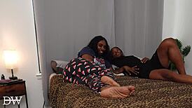 Mistress Lyric Sky rides Bull Dread's monster cock after long trip!