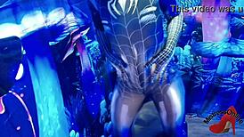 Spiderbabe in a sexy Halloween costume