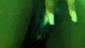 Amateur solo in ripped wet clothes from pov