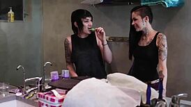 Group Orgy With Tattoo Lesbians