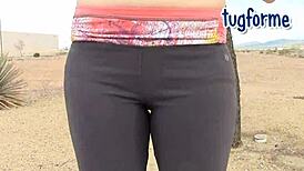 Katie Morgan wets her tight jeans in an omorashi scene