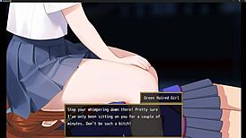 Green-Haired Girl Dominates With Facesitting