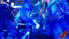 Spiderbabe in a sexy Halloween costume