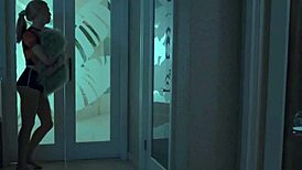 Sharing Bed with 18+ Stepsister on Vacation, Rough Anal Sex