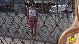 Blonde And Brunette Lesbians Caress And Lick Pussies