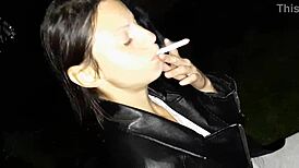 First i treated the stranger girl to a cigarette and then i treated her to my pussy - lesbian illusion girls