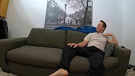 scarlett johnson choking and gagging on cock, needing cum left in her pussy