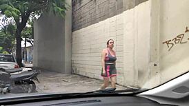 Picking up redhead on street for blowjob and assfucking in bathroom