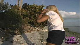 All natural blonde enjoys getting naked at a local park, what a dream girl