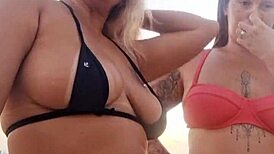 HOLY SHIT! Talking Dirty on the Beach with My Naughty Latina Friend Before Popping a Newbie's Cherry!