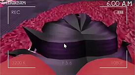 Two futas dominate a female in bed