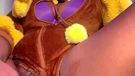 I squirted everywhere in my lopunny cosplay during horny masturbation.