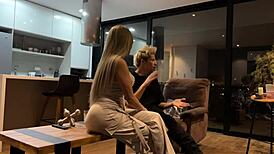 Latina milf squirts after strip games with sugar daddy Kyle Stroker.