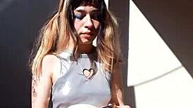 Bonneyuwu feels excited showing her body with cards