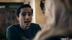 Young stepson seduces lonely milf stepmom with big ass for hardcore fucking.