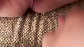 Redhead Karla Rose worships and licks my balls in POV