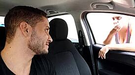 Picking up redhead on street for blowjob and assfucking in bathroom