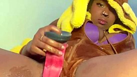 I squirted everywhere in my lopunny cosplay during horny masturbation.