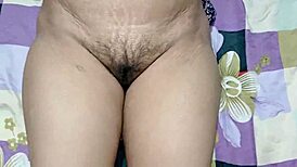 Stepson Drills Stepmother Hard During Massage with Clothes Ripped Off. Cum Explodes in Mouth.