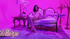 she said, 'watch aubree valentine sensually move her body in lingerie revealing ass and pussy'