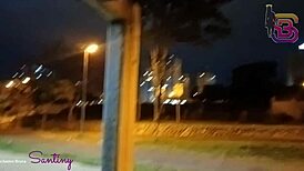 Director's secretary caught sucking big cock in the square during dinner time