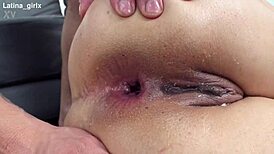 First anal deep balls for latina erika, only anal 😍