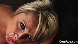 Horny Beauty Receives Facial Cumshot And Swallows Jizz
