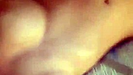 Look at this tinder slut masturbating her big tits!