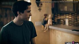 Young stepson seduces lonely milf stepmom with big ass for hardcore fucking.