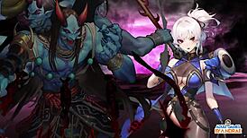 Ep21 finale manari vs gyorei - half-demon shinobi showdown.