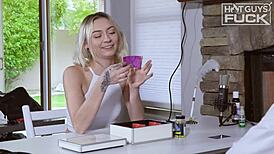 Jason splits Chloe's tight pussy