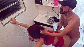 Stranger Enters Women's Bathroom And Fucks The Married Woman