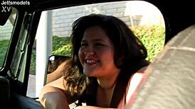 Hot stranded bbw karla lane bends over for a ride in jm1441