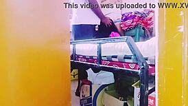 Desi Housewife Caught in Dirty Telugu Talk with Shopkeeper