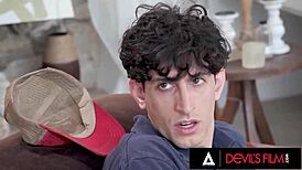 Milf Redhead Stepmom Catches Stepson And Helps Out