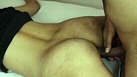 Doctor licks my tight pussy.