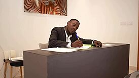 Office fuck with long dick in big ass while boss is out