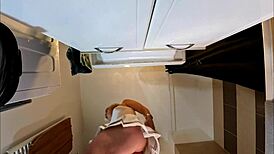 i super hot petite 18+ blonde cheerleader wearin a short miniskirt with see through top showin her tits and flashin pussy under skirt