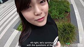 Manami Takashima shows her lovely sexy pussy in first on-camera masturbation and fingering