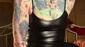 Milf Hotink4u Orgasms Hard Riding Dildo With Piercing