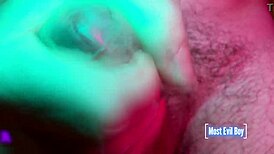 Feeling intense pleasure from frontal cumshot masturbation close-up