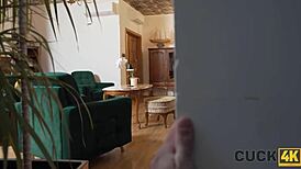 Cuck4k Babe With Tight Pussy Banged by Stranger as Husband Watches