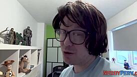 Big tit slut swallows nerd's dick in high definition! 🍆