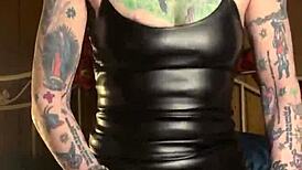 Milf Hotink4u Orgasms Hard Riding Dildo With Piercing